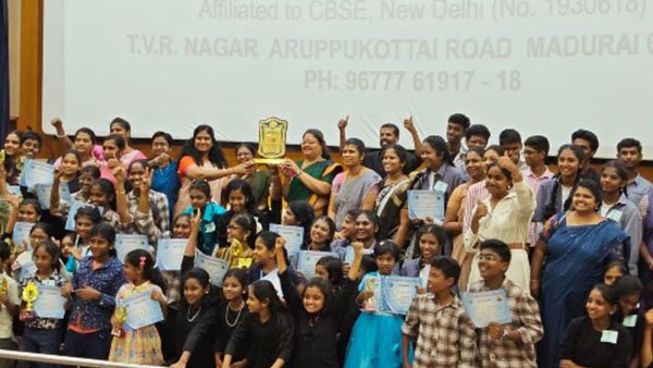 Our School won the overall Shield in The Madurai Sahodaya Schools Complex conducted ‘Aarohanam 2025-2026